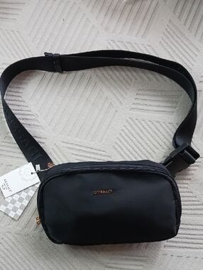 NWT Gussaci Italy Black Men's Belt Bag